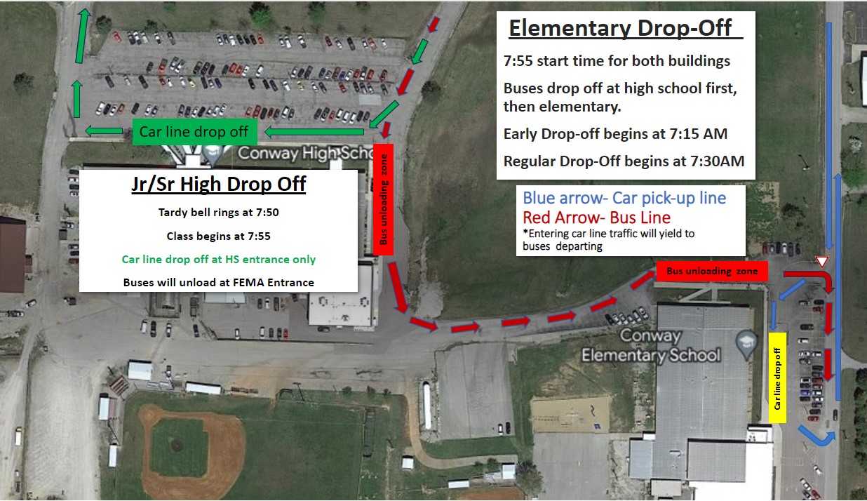 Image of Drop off procedure for elementary and High school